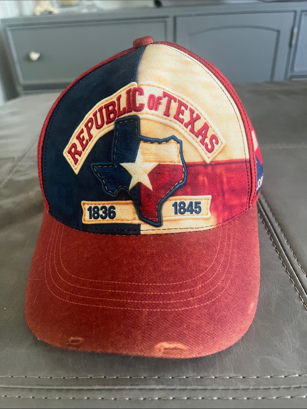 Republic of Texas Embroidered Red & Navy Baseball Cap